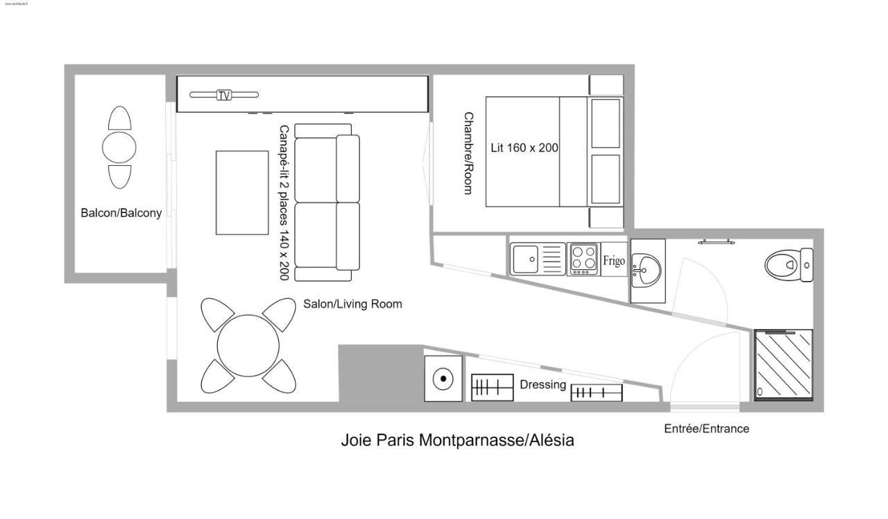 Joie Paris Montparnasse - Alesia Apartman Kültér fotó